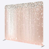Aperturee Aperturee Rose Gold Glitter Diamonds Tension Fabric Backdrop